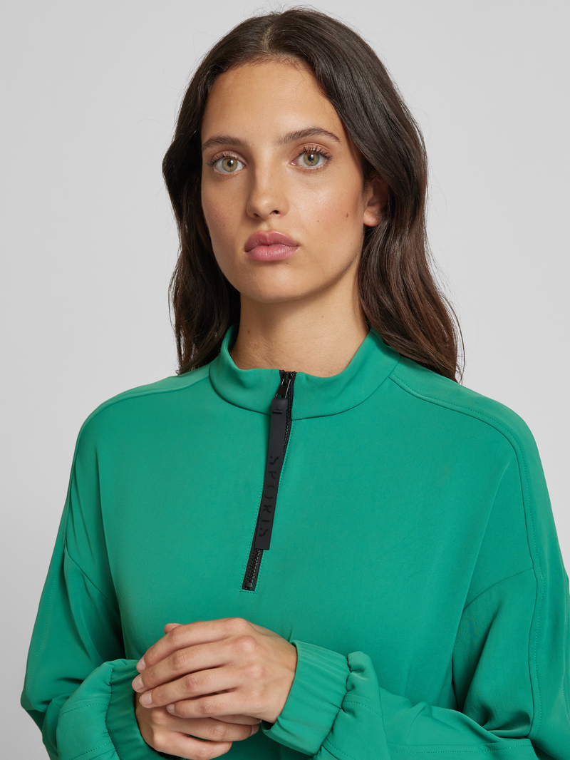 Marc Cain Relaxed fit blouse met opstaande kraag