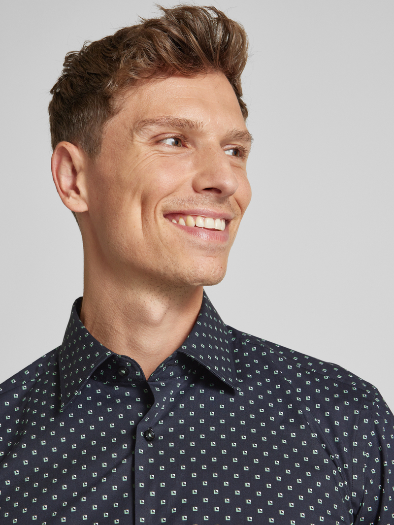 Boss Slim fit zakelijk overhemd met kentkraag model 'Hank'