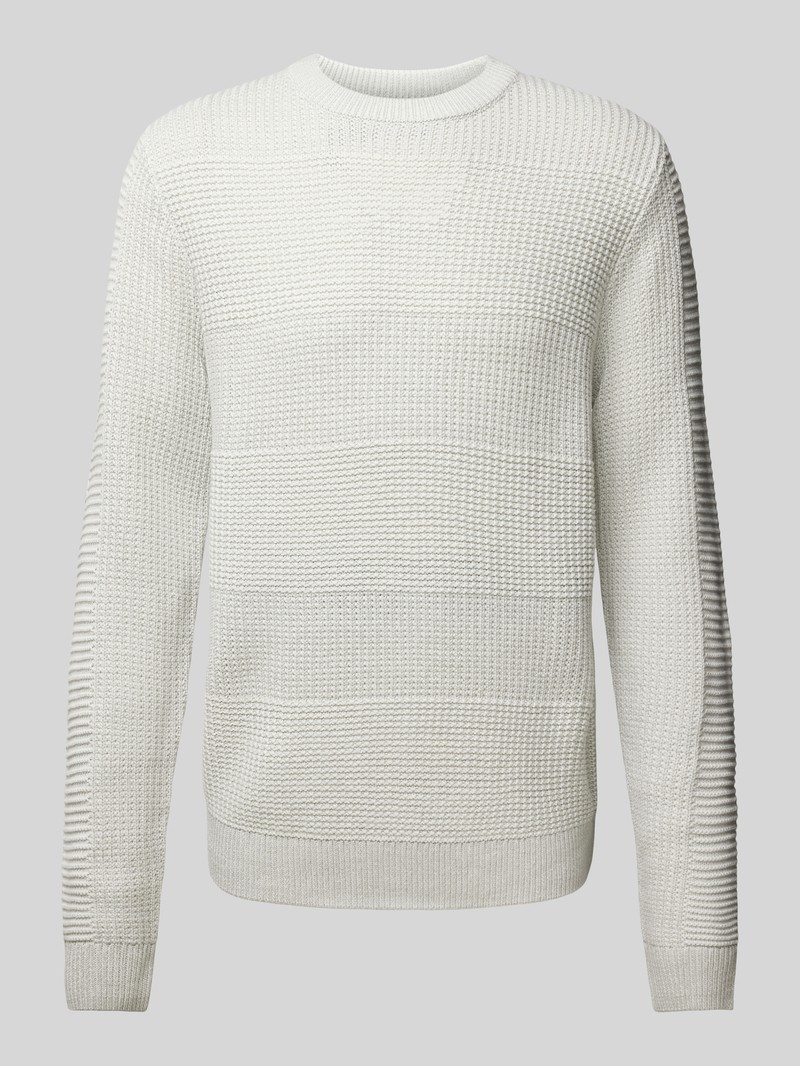 Jack & jones Gebreide pullover met structuurmotief, model 'HUGO'