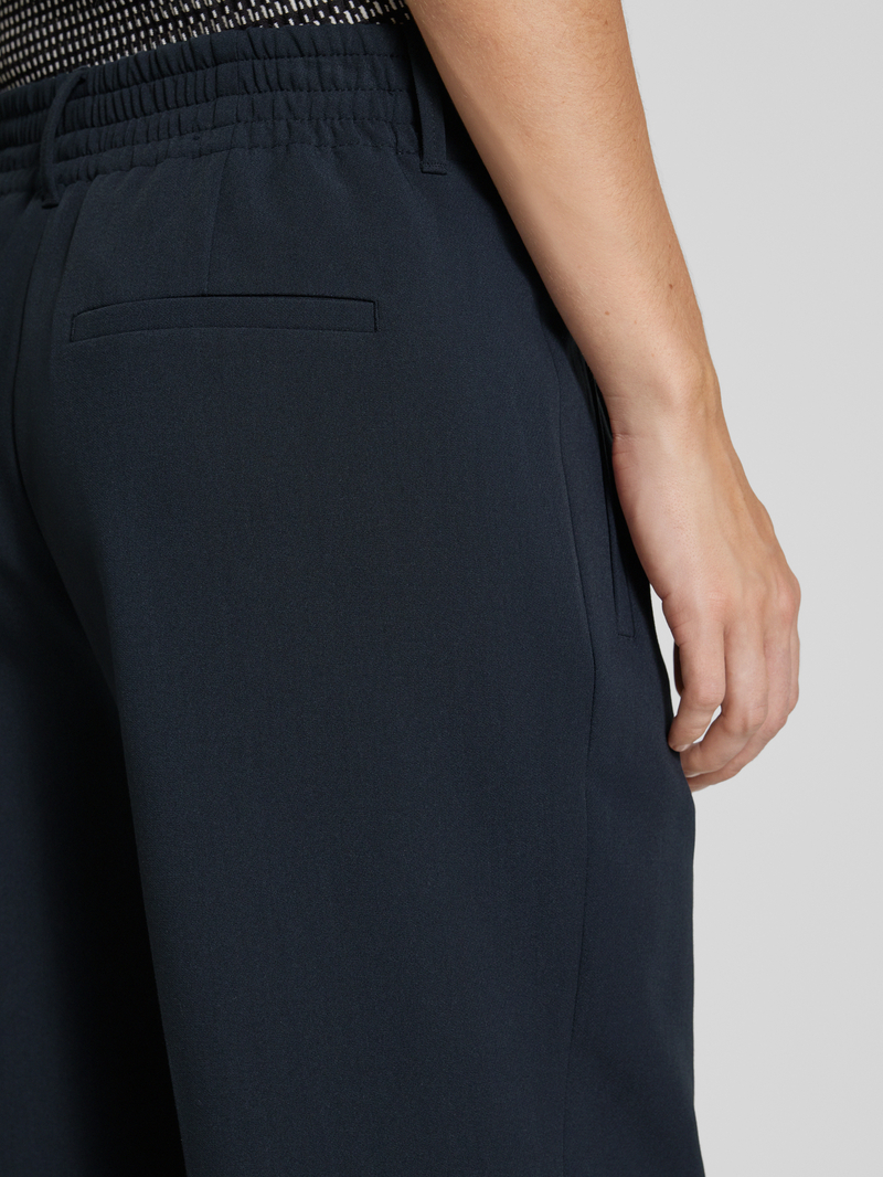 Opus Regular fit bandplooibroek met ceintuurlussen model 'Mulona'