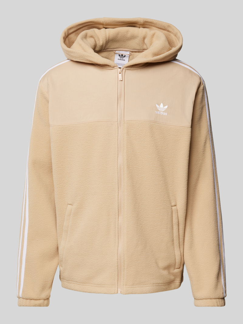 adidas Originals Fleecejack met labelstitching en steekzakken