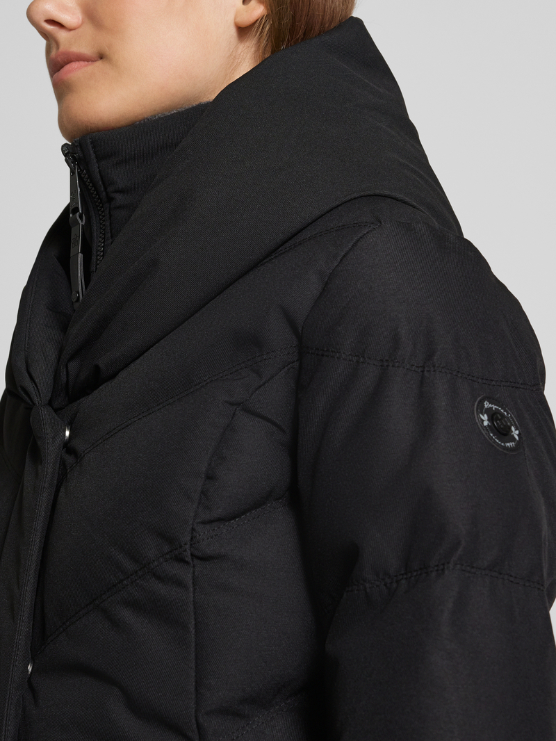 Ragwear Gewatteerde lange jas met opstaande kraag model 'Natalka'