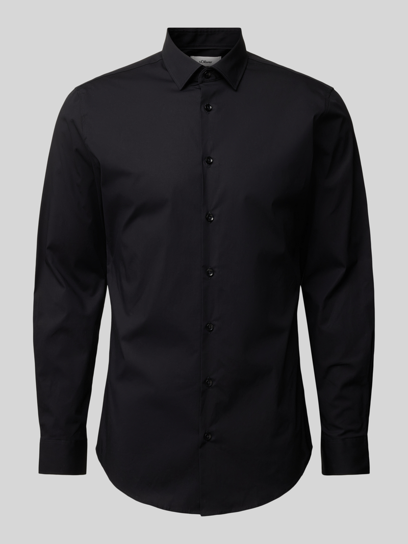 s.Oliver BLACK LABEL Slim fit zakelijk overhemd met stretch