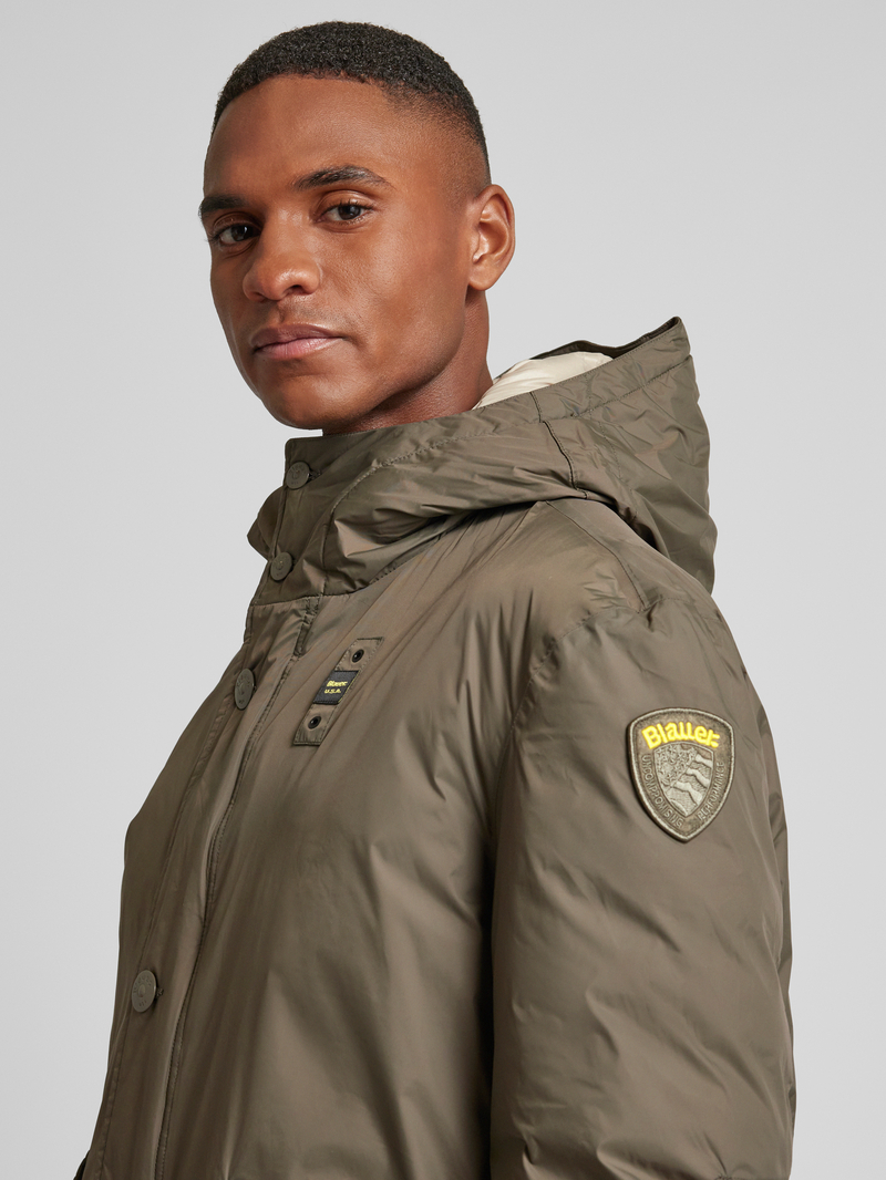 Blauer Usa Parka met capuchon model 'FALCON'