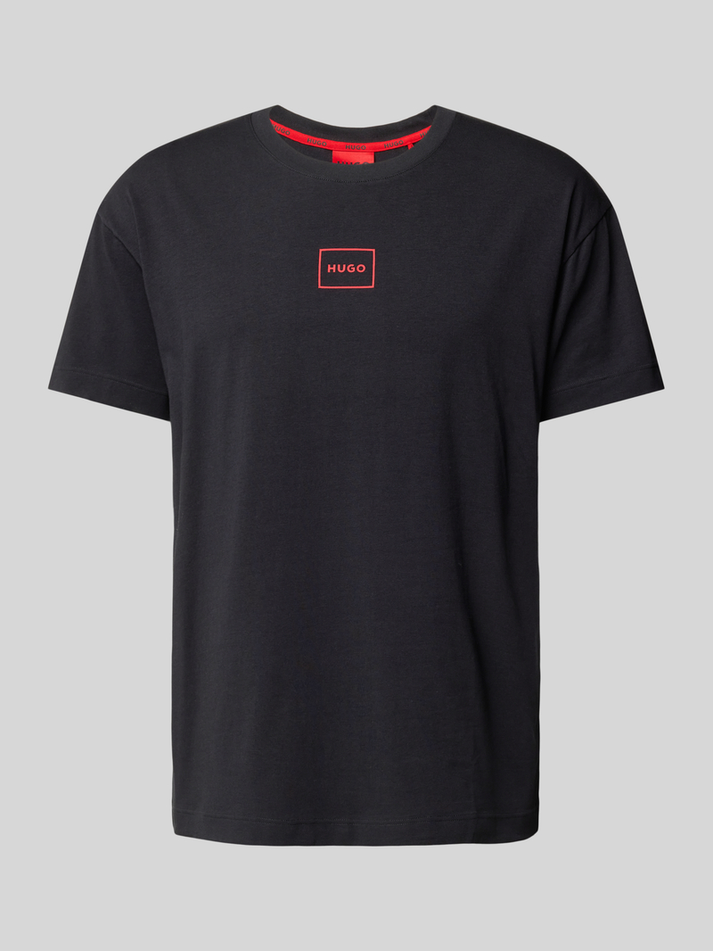 HUGO T-shirt met labelprint model 'Laze'