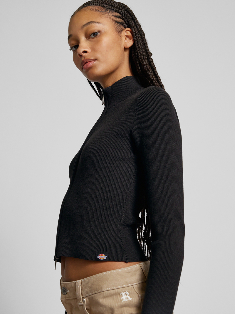 Dickies Kort gebreid jack met ritssluiting model 'HELENA'