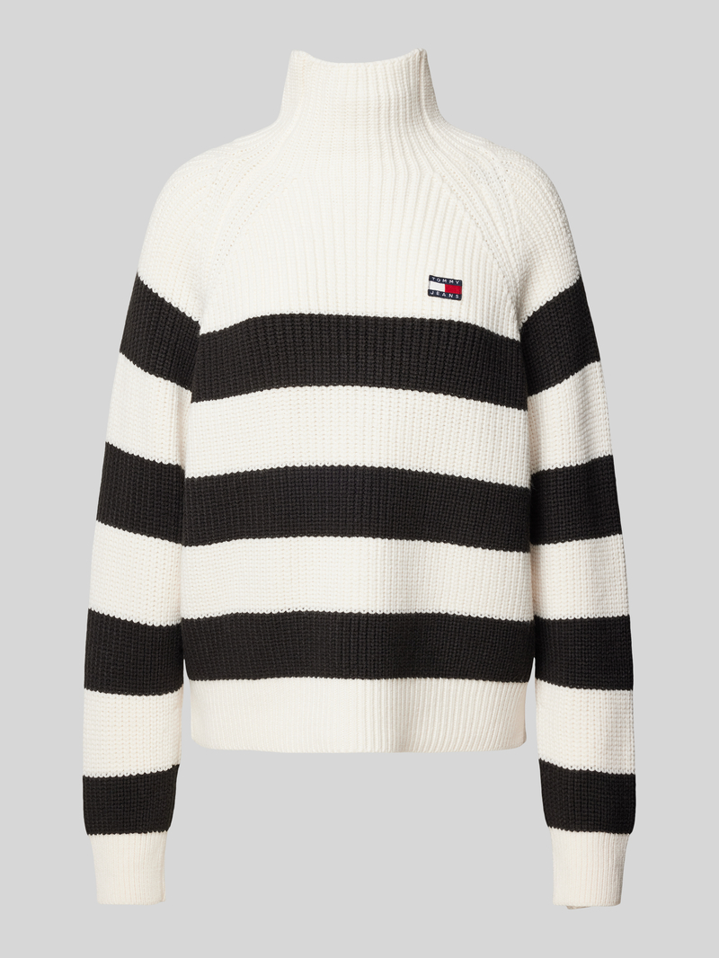 Tommy Jeans Gebreide pullover met labelstitching