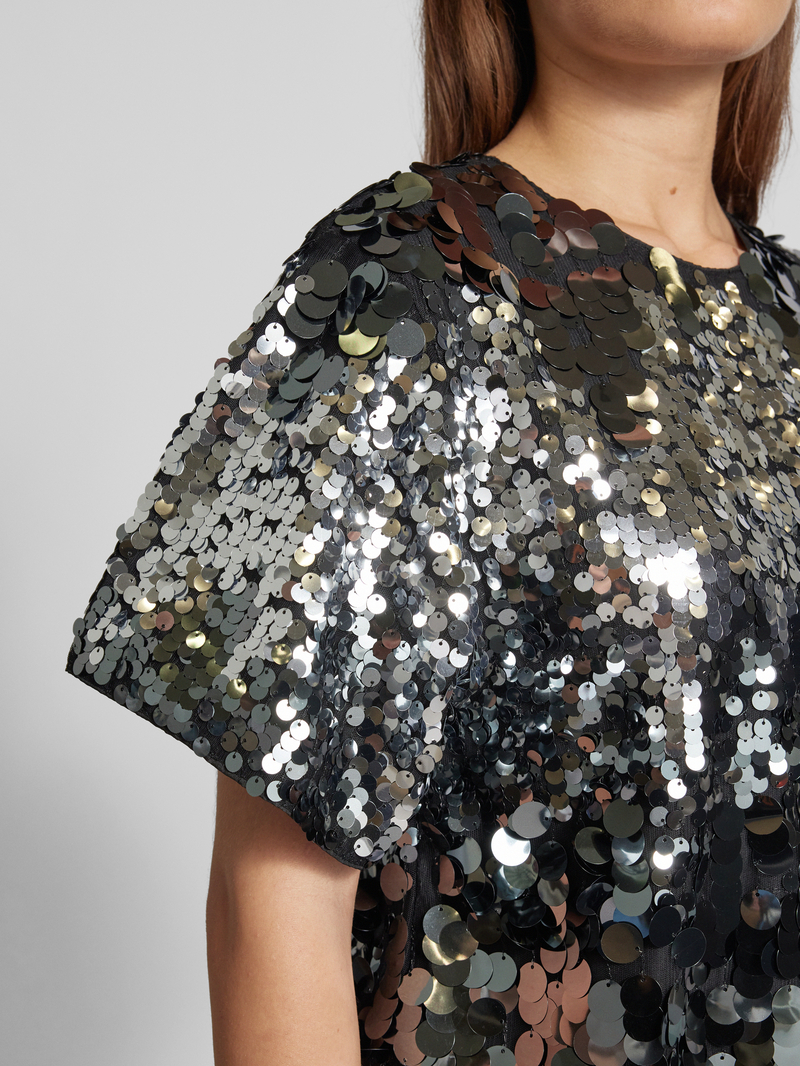 Selected Femme Kort blouseshirt met pailletten model 'TANA'
