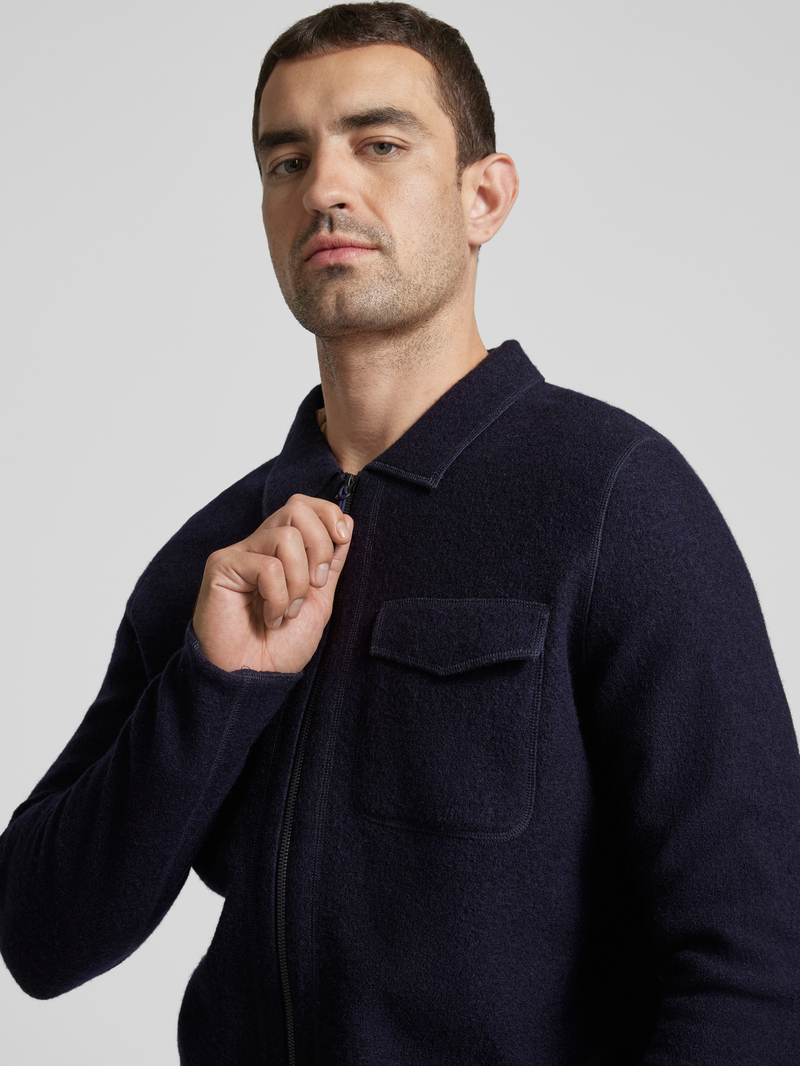 FYNCH-HATTON Gebreid jack van wol met ritssluiting