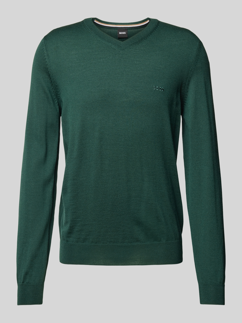 Boss Gebreide pullover van scheerwol model 'Baram'