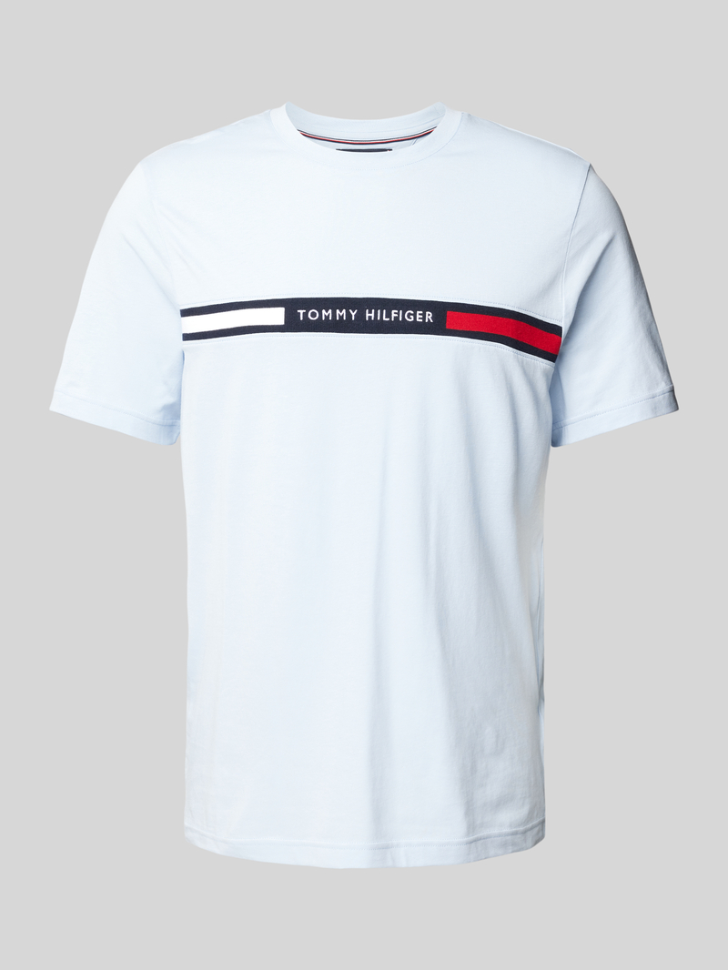 Tommy Hilfiger Regular fit T-shirt met labelstitching