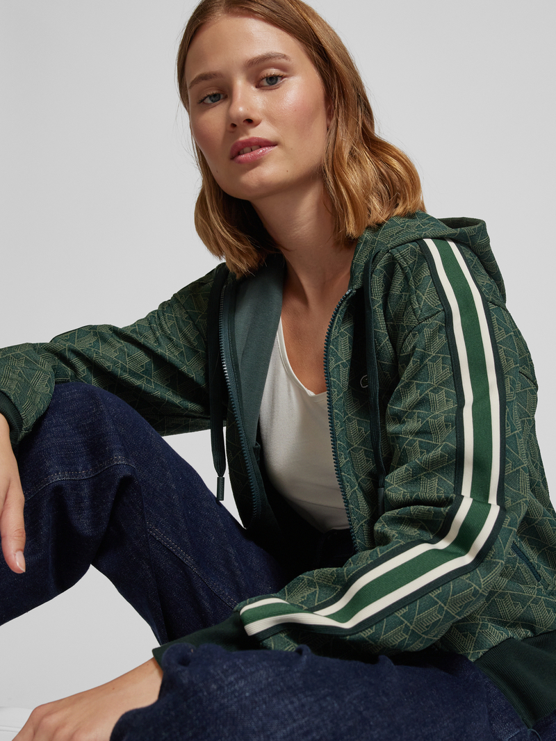 Lacoste Sport Sweatjack met capuchon model 'Jacquard'