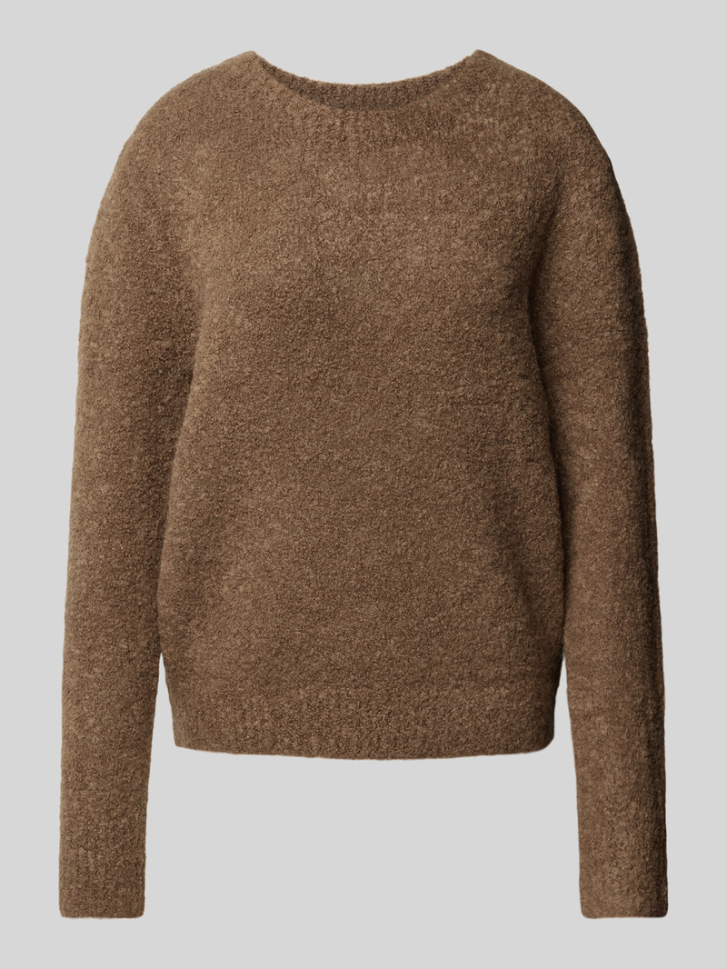 Marc O'Polo Regular fit bouclé pullover van een mix van scheerwol en alpacawol