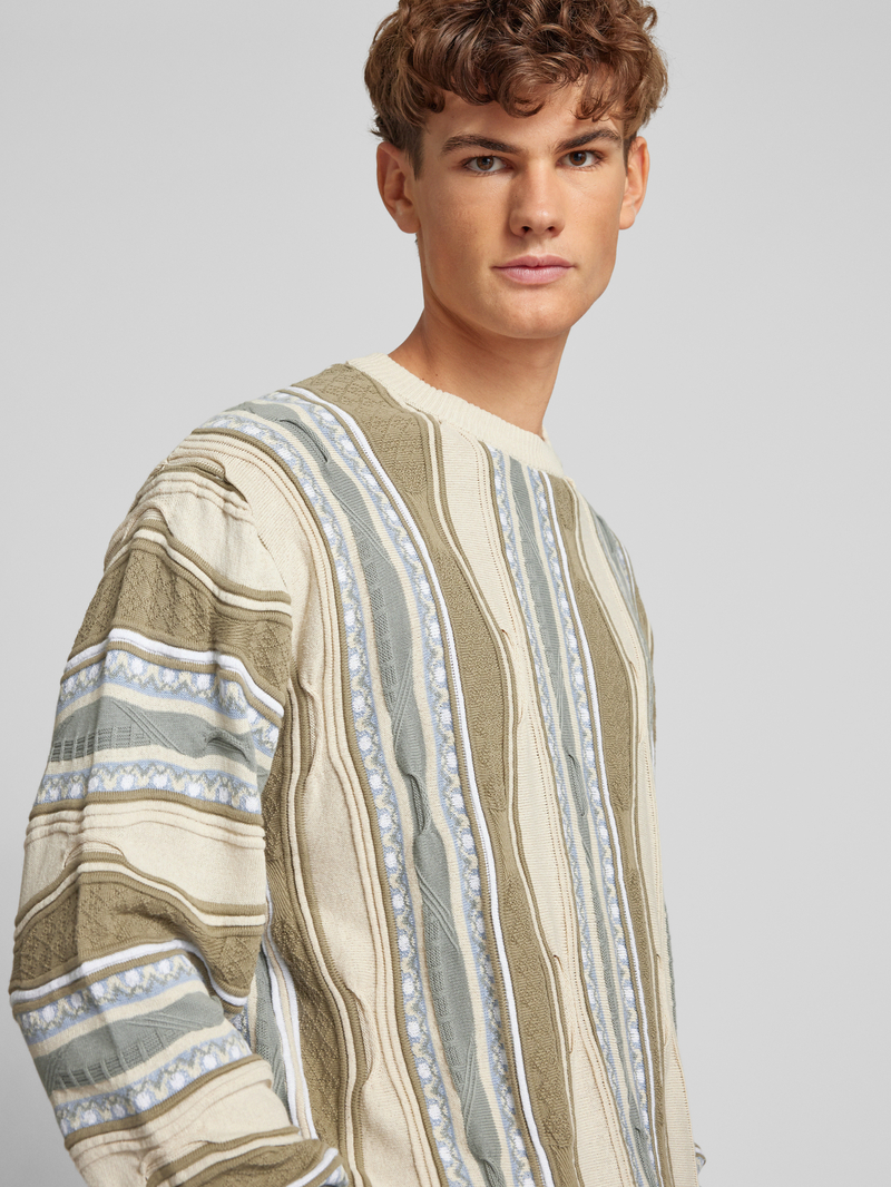 Redefined Rebel Gebreide pullover met ribboorden model 'TETON'