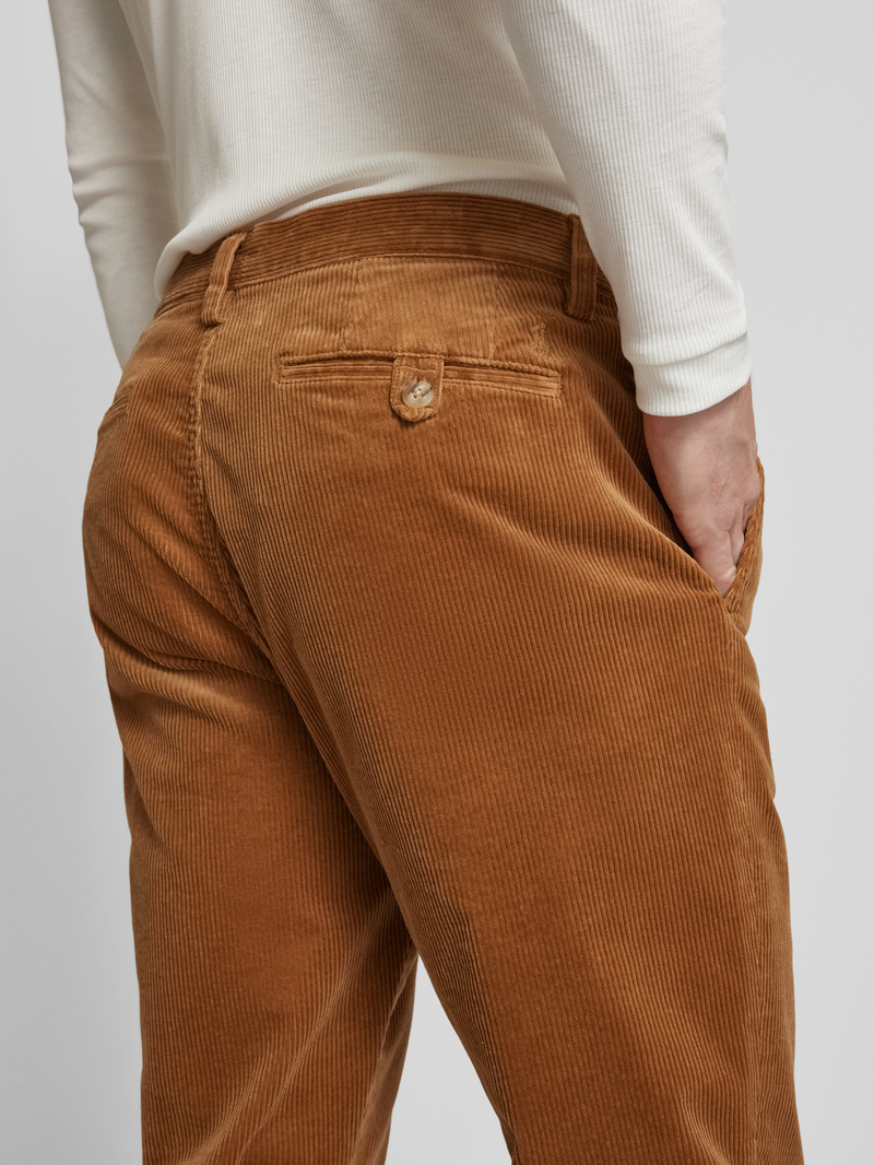 Polo Ralph Lauren Stretch straight fit corduroy broek met riemlussen model 'BEDFORD'