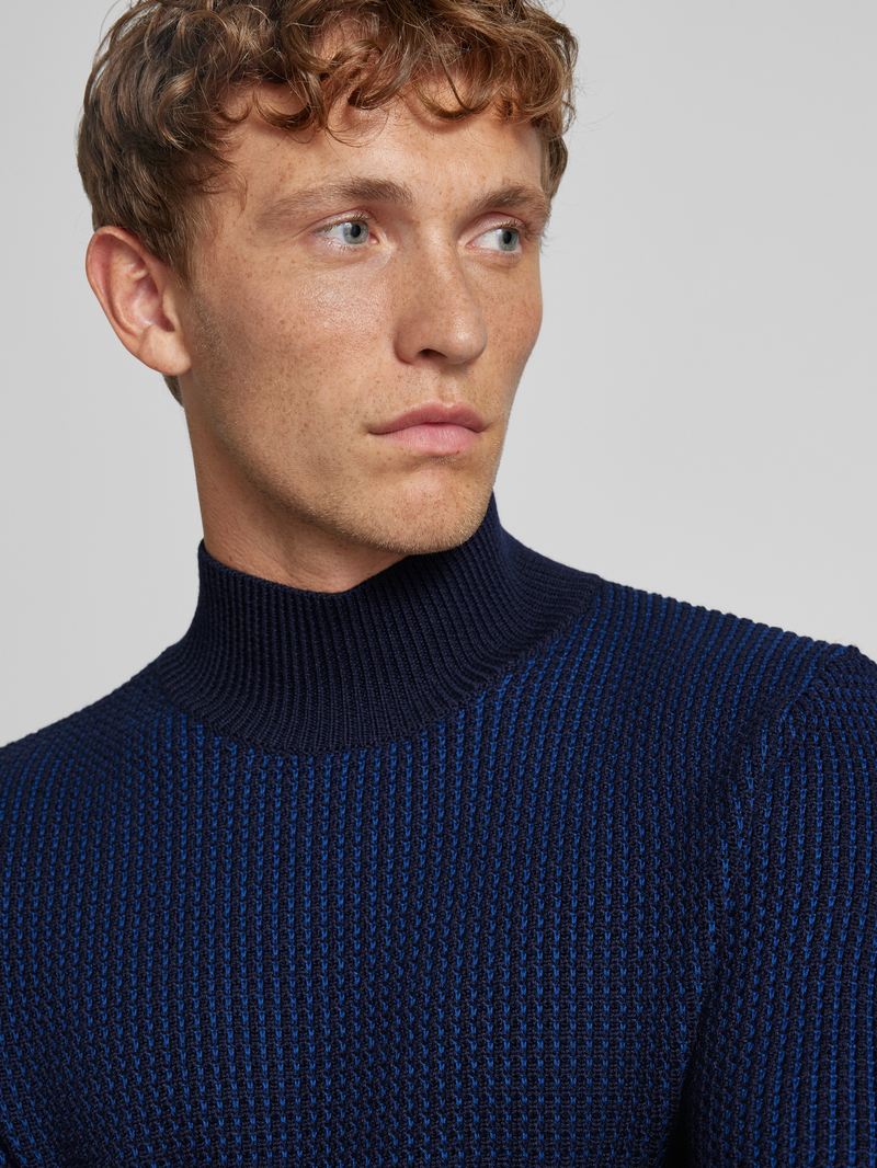 Boss Gebreide pullover met ribboorden