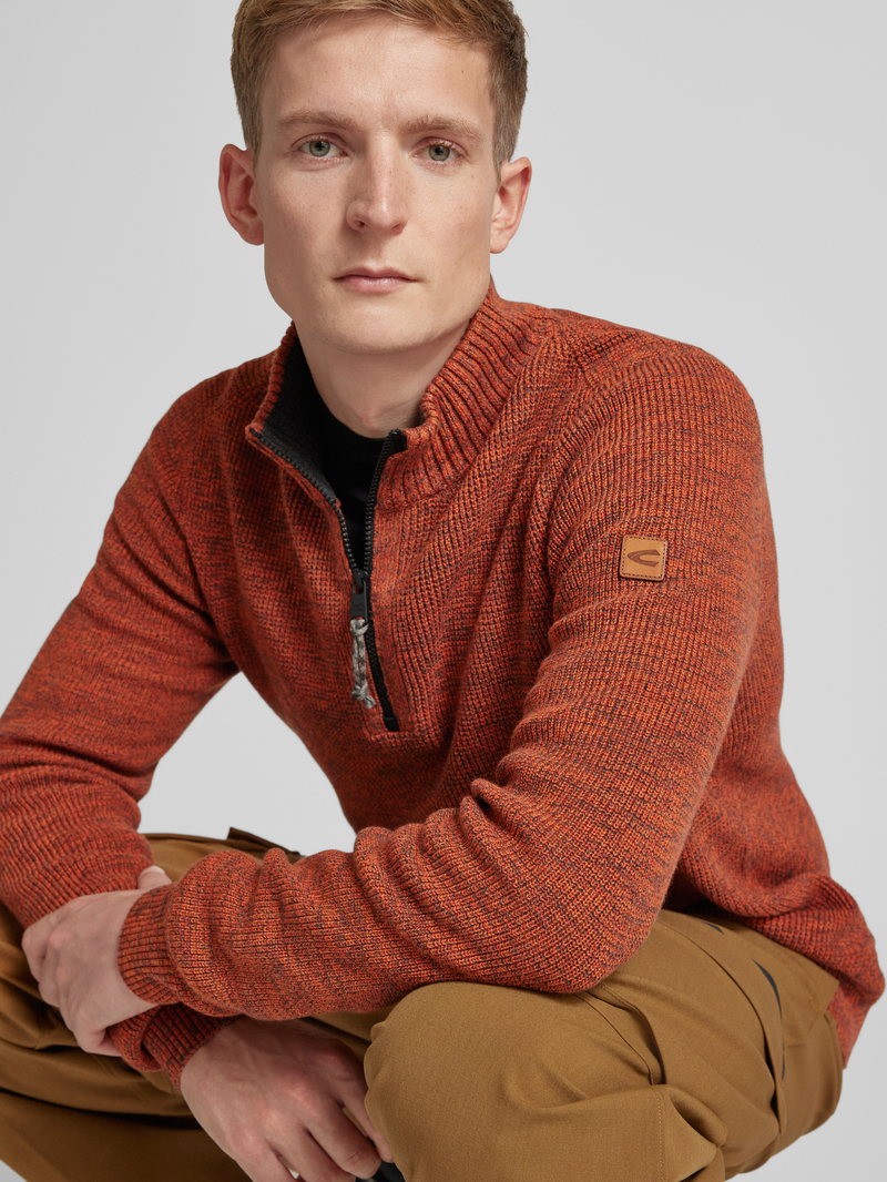 camel active Gebreide pullover met ribboorden