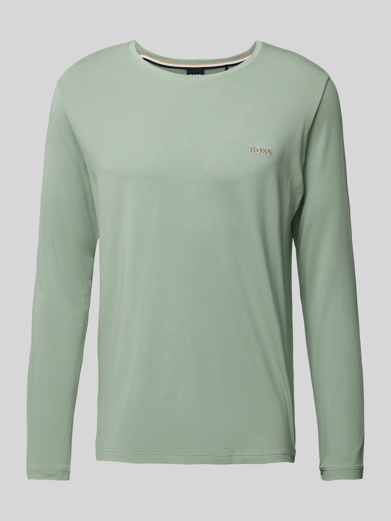 Boss Shirt met lange mouwen en labelstitching model 'Mix&Match'