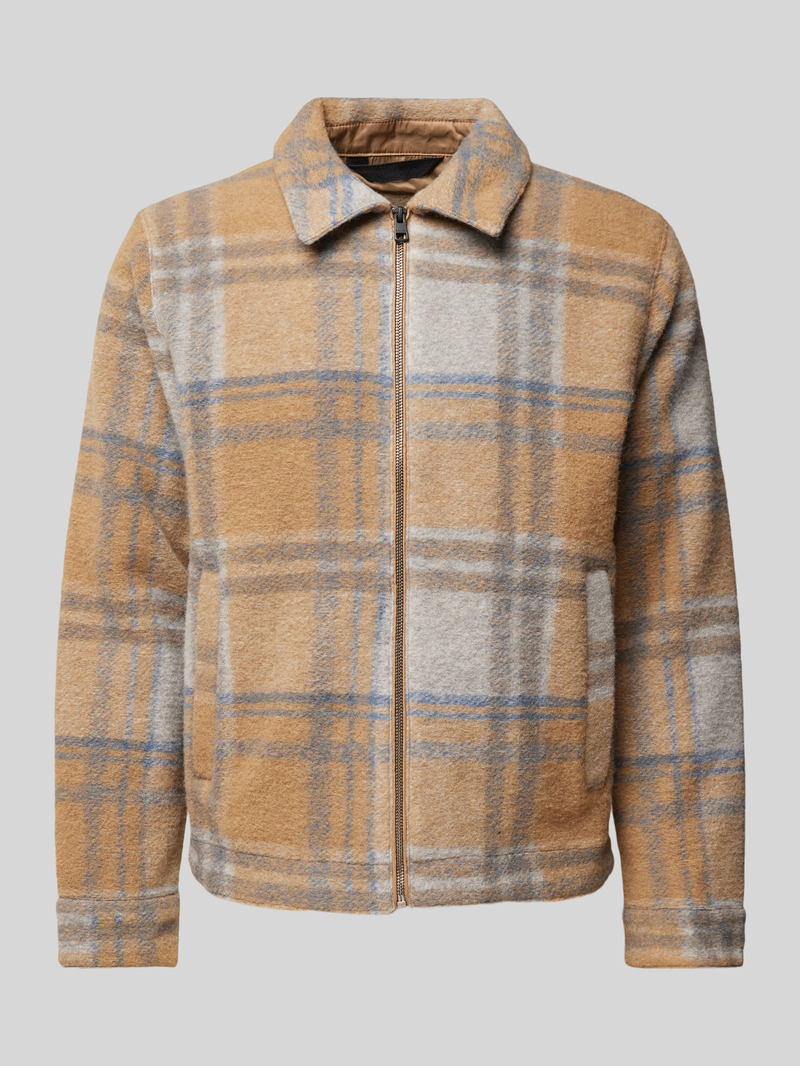 s.Oliver RED LABEL Geruit jack met platte kraag