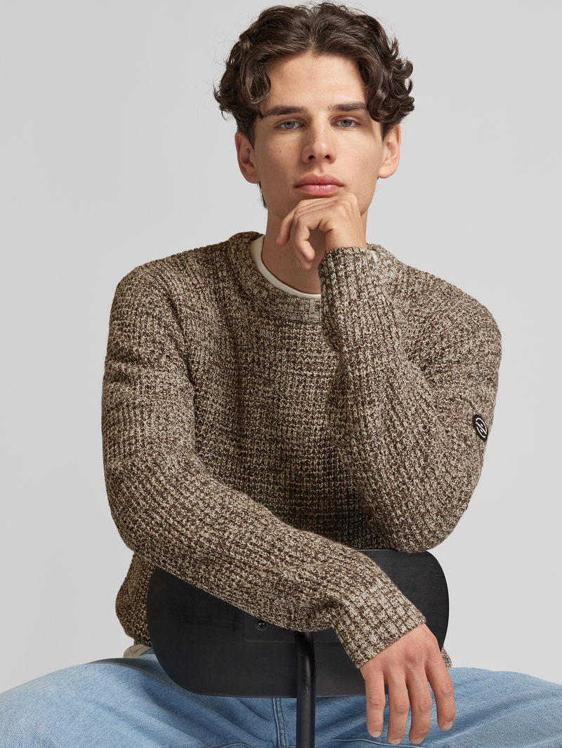 jack & jones Gebreide pullover met ronde hals model 'LIAM'