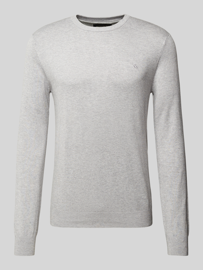 Scotch & Soda Gebreide pullover met logostitching model 'CORE'