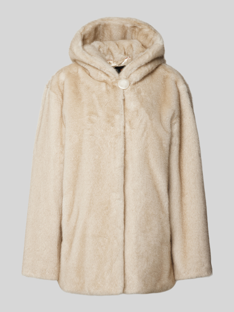 PETITE M. Jack met imitatiebont en labeldetail