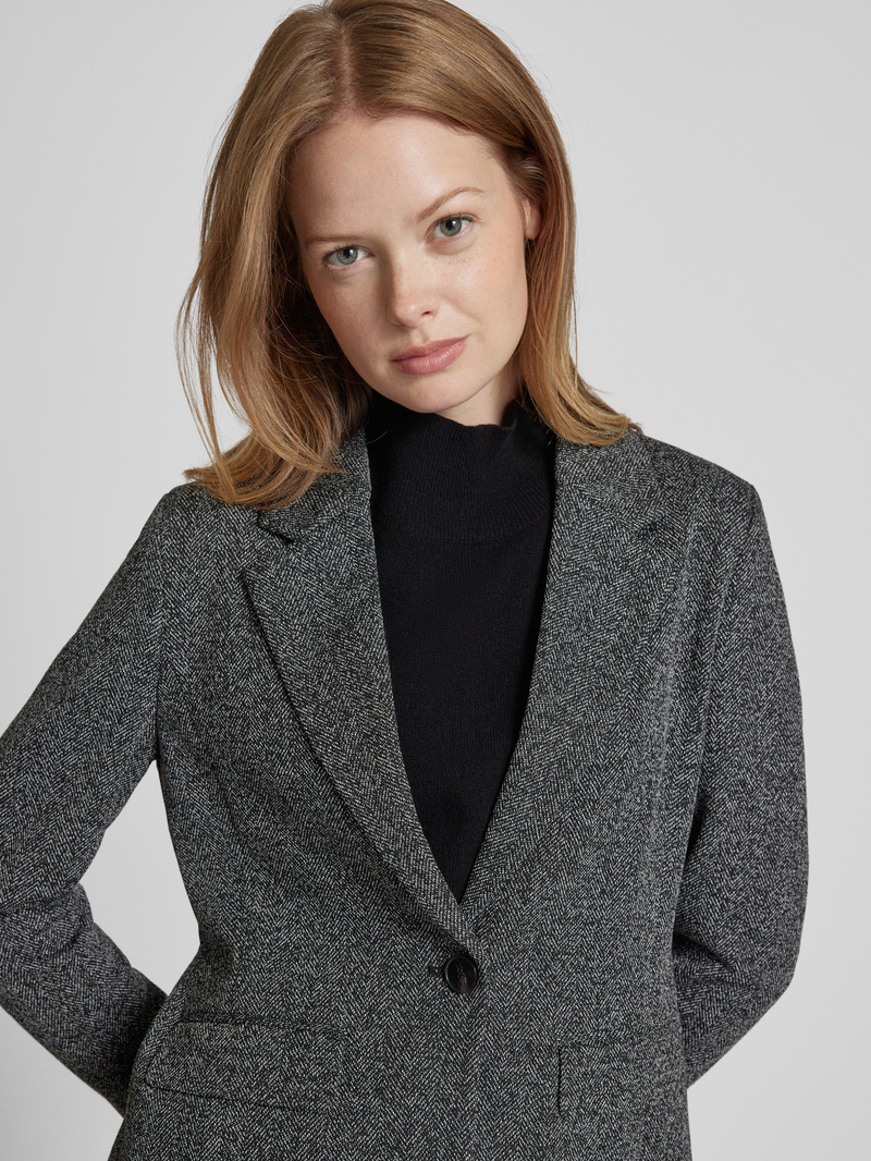 s.Oliver BLACK LABEL Slim fit blazer van interlock-jersey
