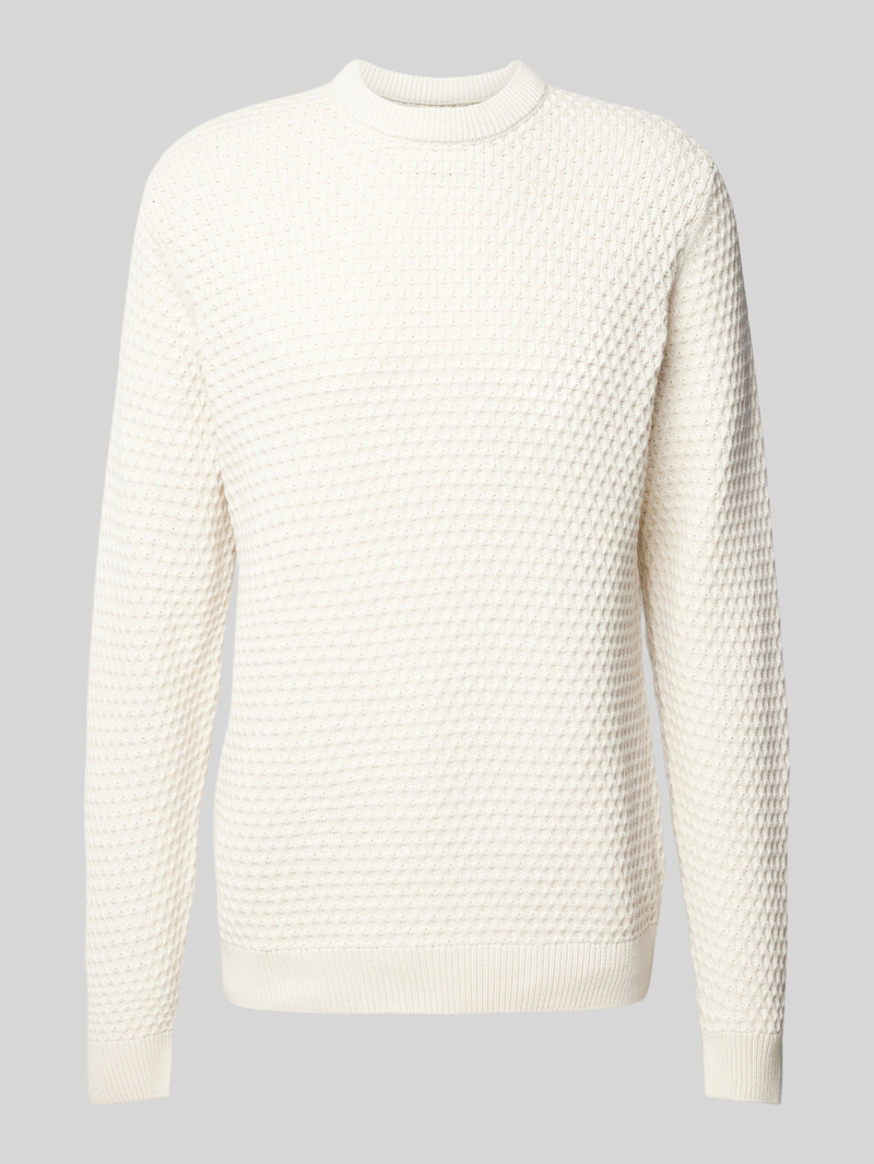 casual friday Gebreide pullover met structuurmotief model 'Karl'