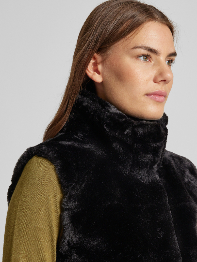 monari Regular fit gilet met opstaande kraag