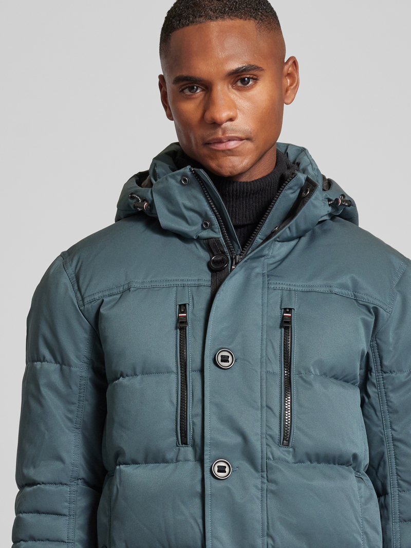 Tom Tailor Gewatteerd regular fit jack met afneembare capuchon