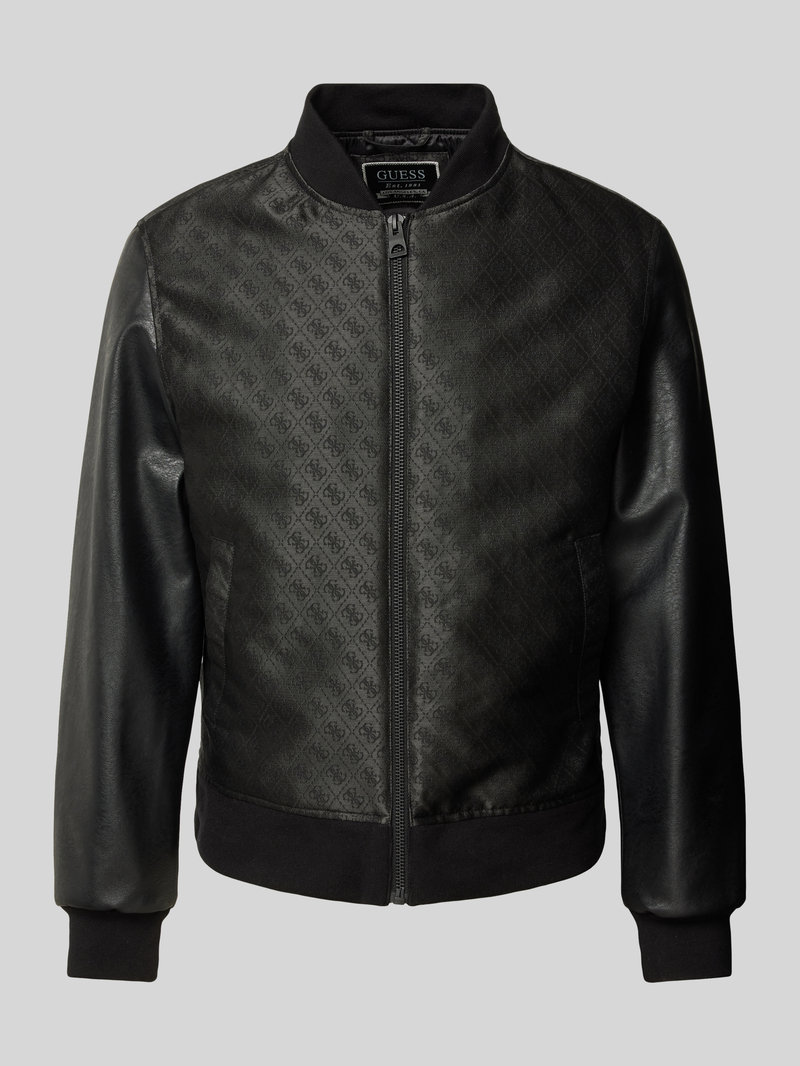 Guess Bomberjack met label- en structuurmotief, model 'VARSITY'