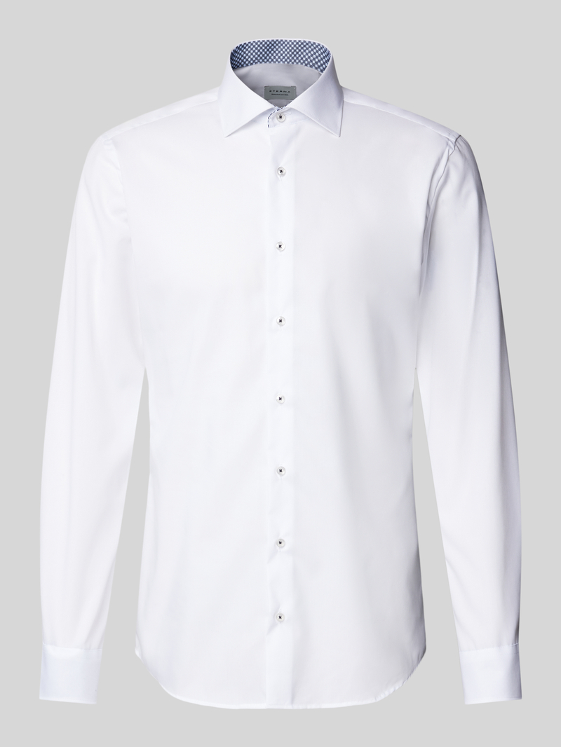Eterna Slim fit zakelijk overhemd met kentkraag