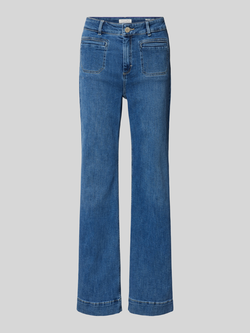 Christian Berg Woman Wide leg jeans met strookzakken