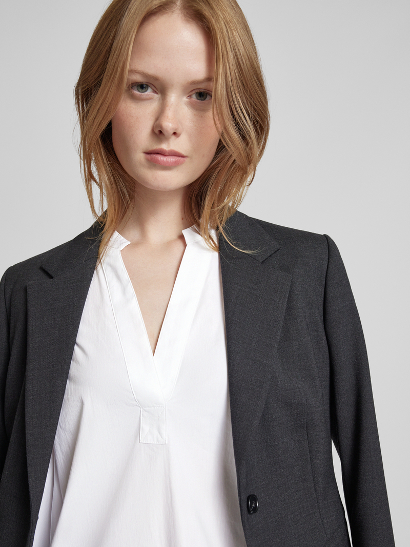 Marc O'Polo Regular fit tuniekblouse van biologische katoenmix met brede 2-knoopsmanchetten