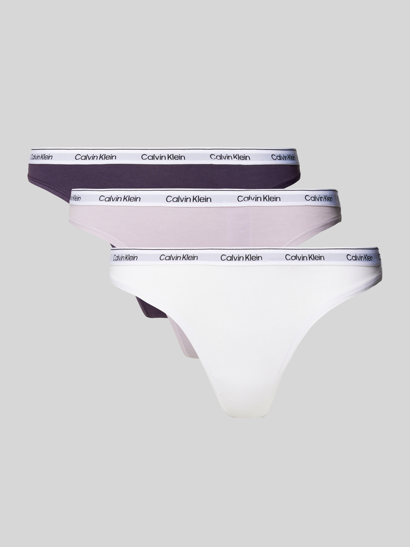 Calvin Klein Underwear String met elastische band met label in een set van 3 stuks, model 'MODERN'