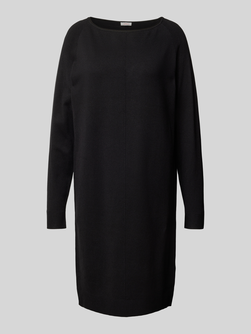 s.Oliver RED LABEL Relaxed fit fijn gebreide jurk met boothals
