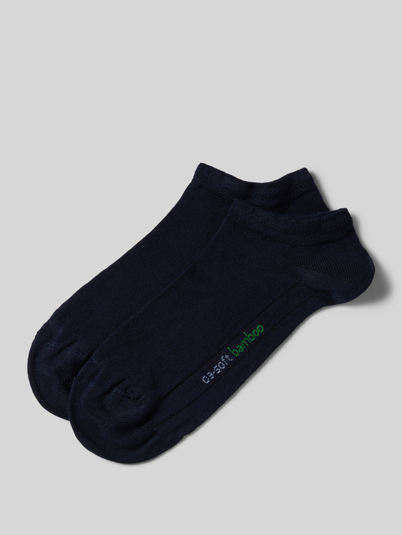 CAMANO Sneakersokken met labelstitching in een set van 2 paar model 'Bamboo'