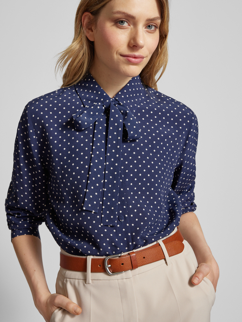 seidensticker Overhemdblouse van viscose met motiefprint