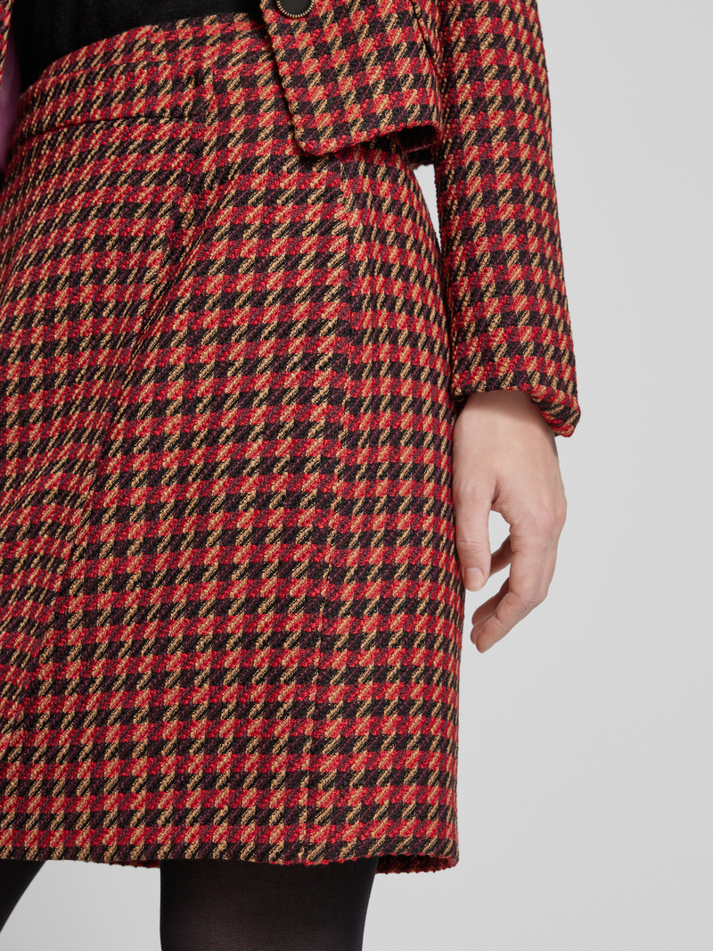 s.Oliver BLACK LABEL Straight fit rok in wikkellook en bouclé afwerking