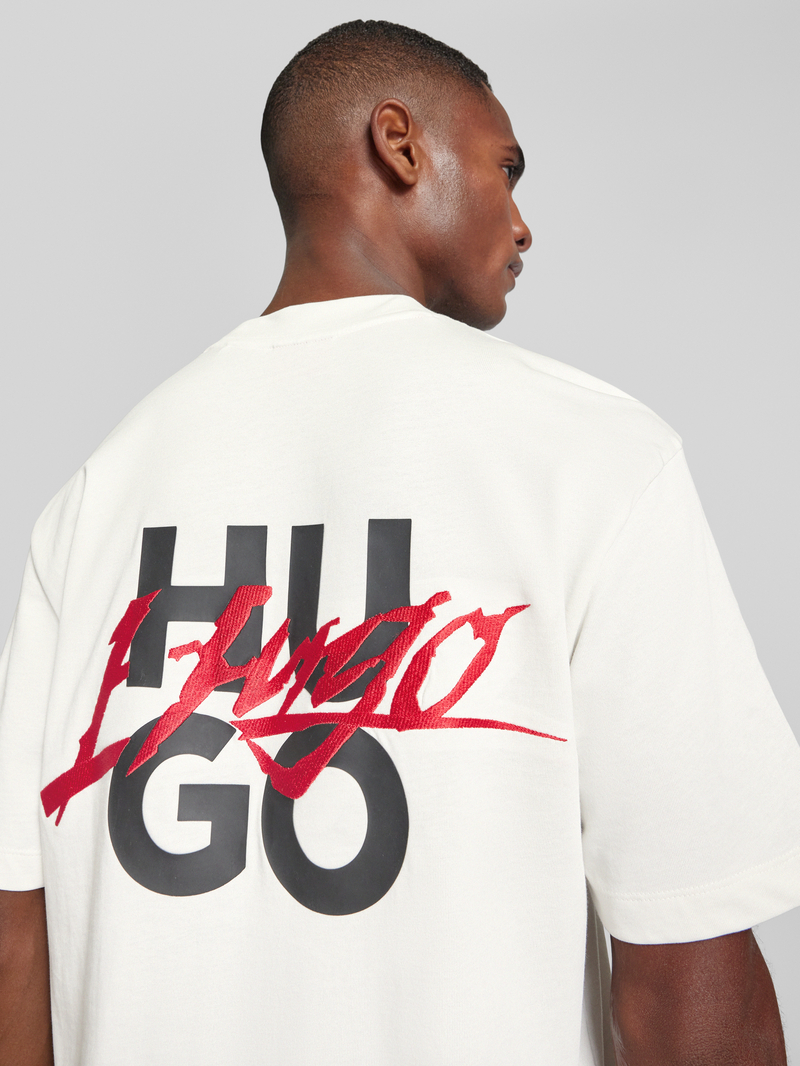 HUGO Regular fit T-shirt met ronde hals model 'Dlogotee'