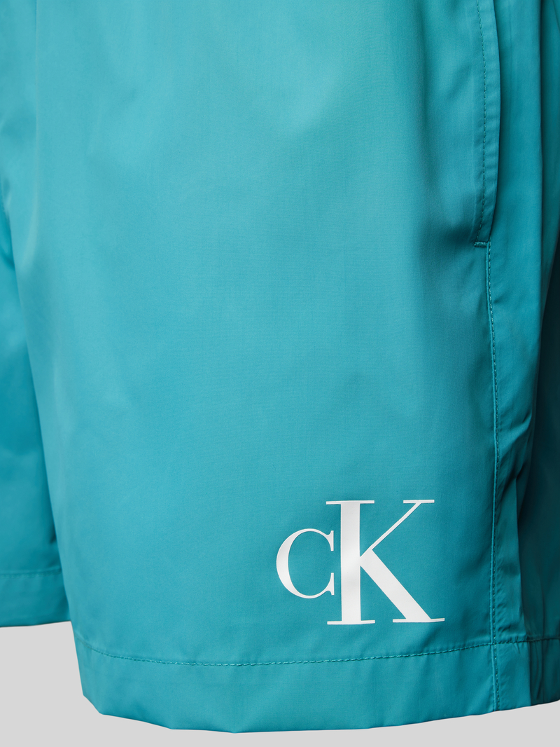 Calvin Klein Underwear Regular fit korte zwembroek met labelprint