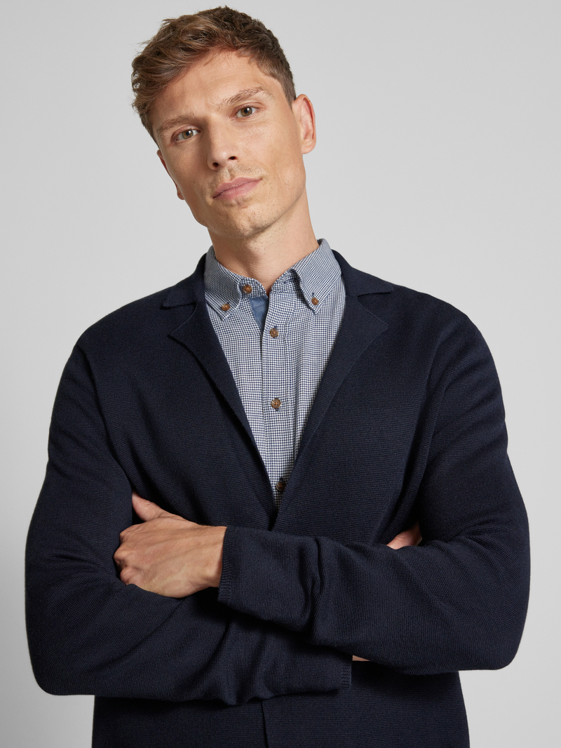 Christian Berg Men Gebreid jack met reverskraag