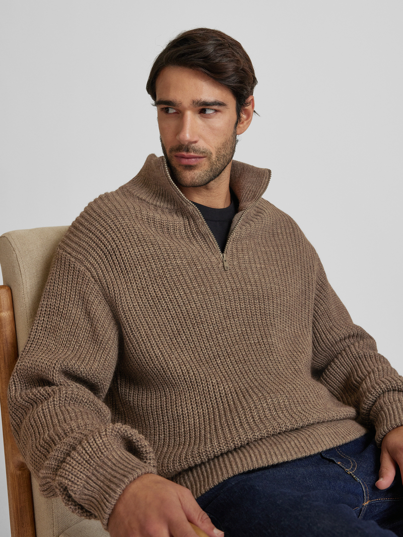 American vintage Schipperstrui met ribboorden model 'CRASHWAY'