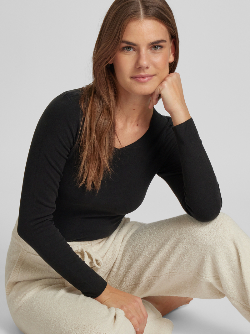 Schiesser Thermoshirt met lange mouwen en ronde hals