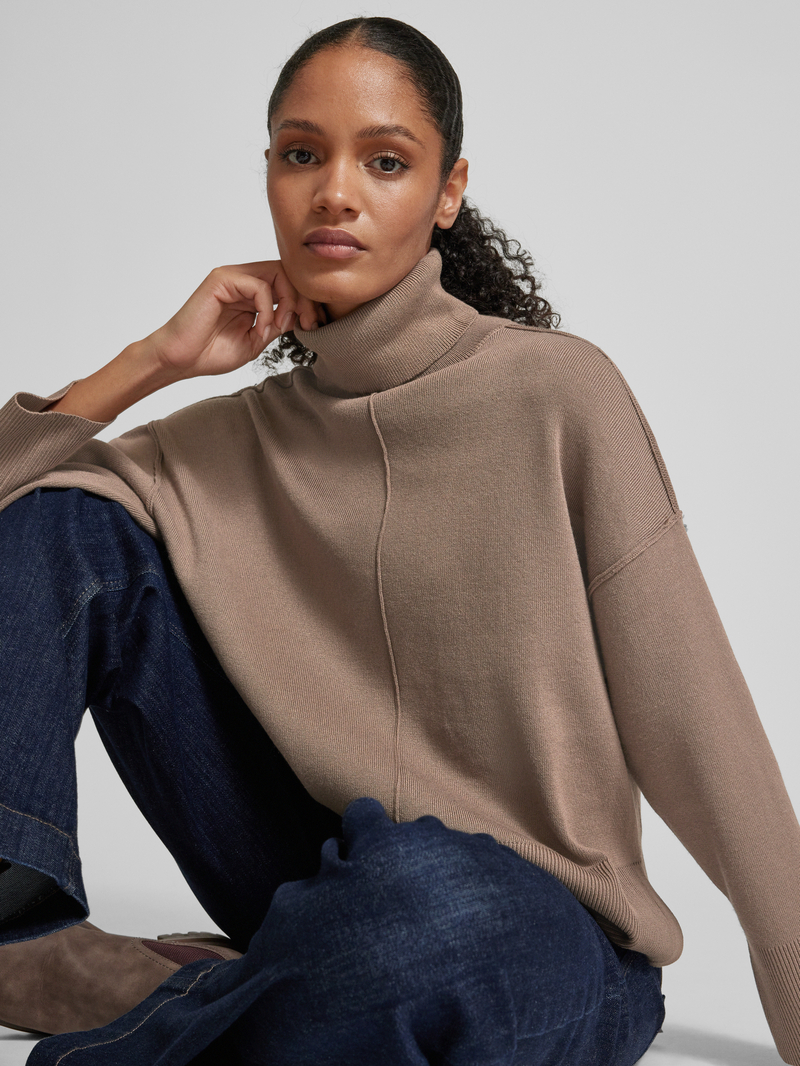 Vila Oversized gebreide pullover met col model 'OSTRIA'