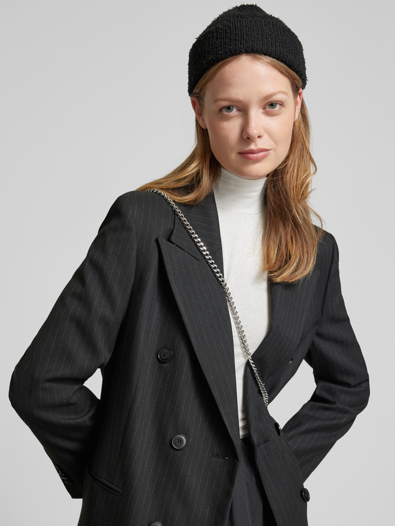HUGO Slim fit shirt met lange mouwen en opstaande kraag model 'Delaina'