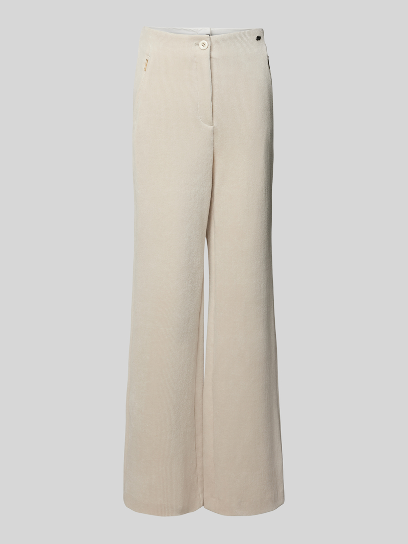 Marc Cain Wide leg pantalon met labelapplicatie