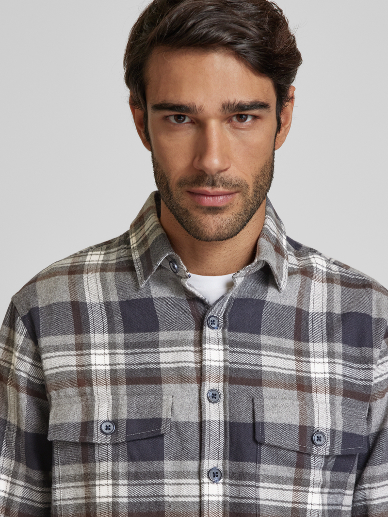 BRAX Regular fit vrijetijdsoverhemd met paspelzakken op de borst model 'Kay'