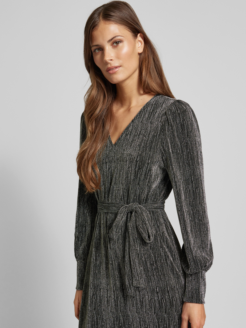 Selected Femme Knielange jurk met V-hals model 'ANITA AGNETHE'
