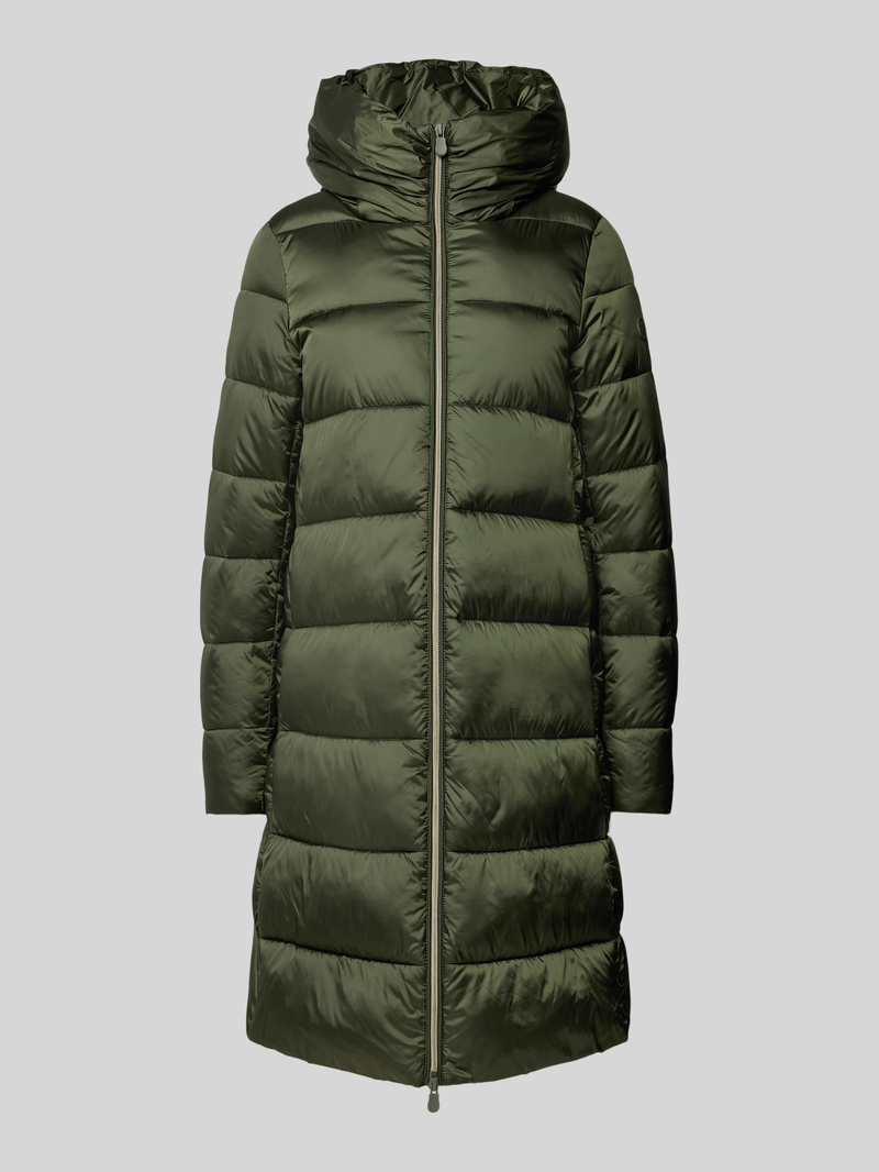 SAVE THE DUCK Gewatteerde lange jas met capuchon model 'LYSA'